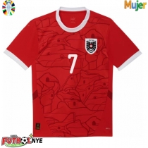 Camiseta Austria Marko Arnautovic #7 Primera Equipación para mujer Eurocopa 2024 manga corta